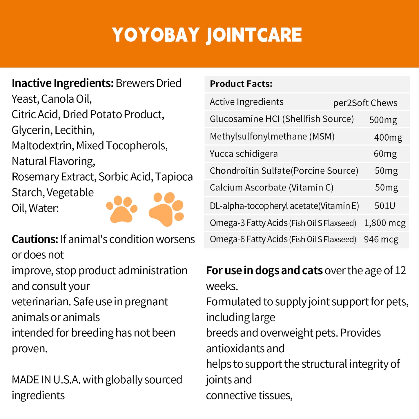 Dog Hip and Joint Supplement, 60 Soft Chews