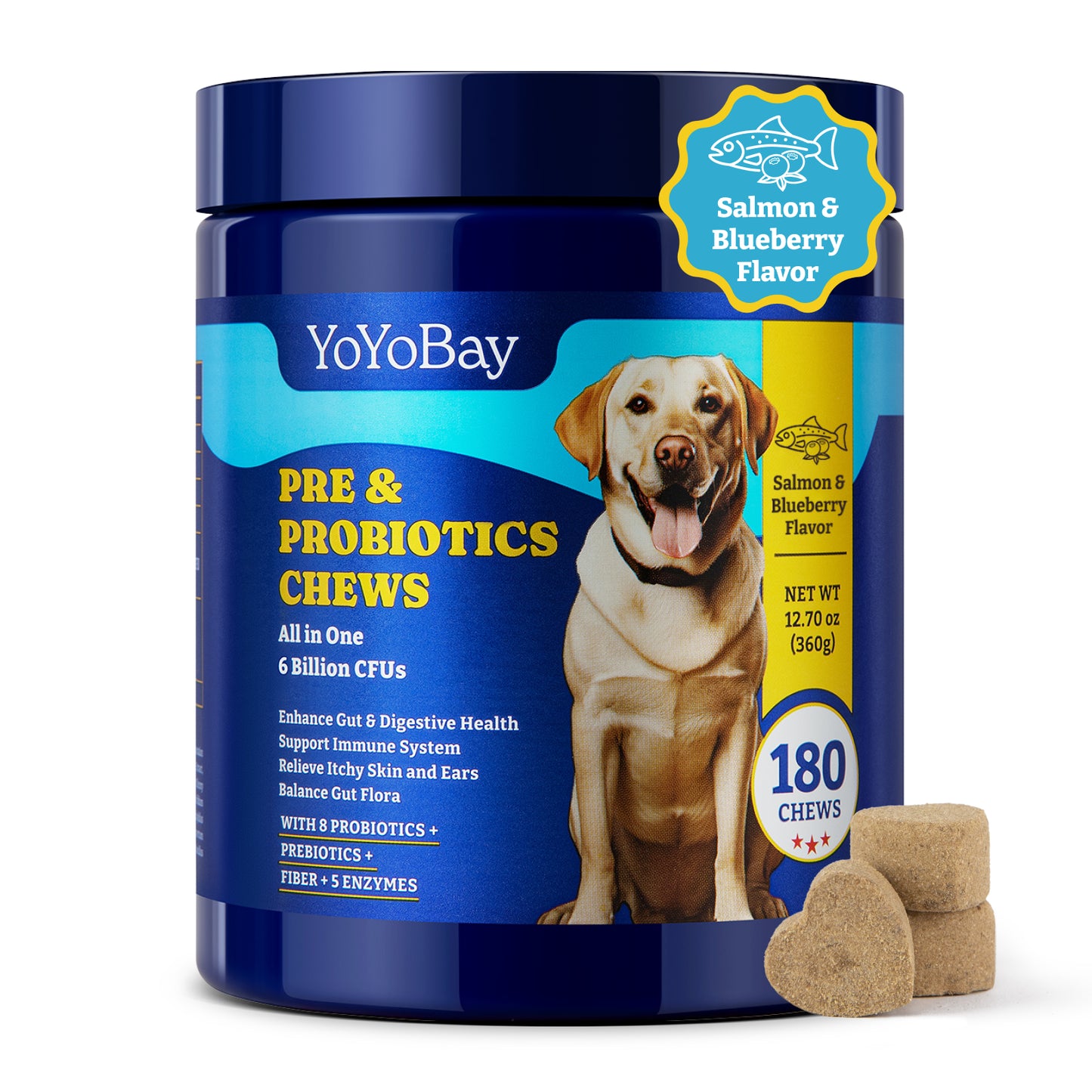 Probiotics for Dogs-Three Flavors -180 Soft Chews