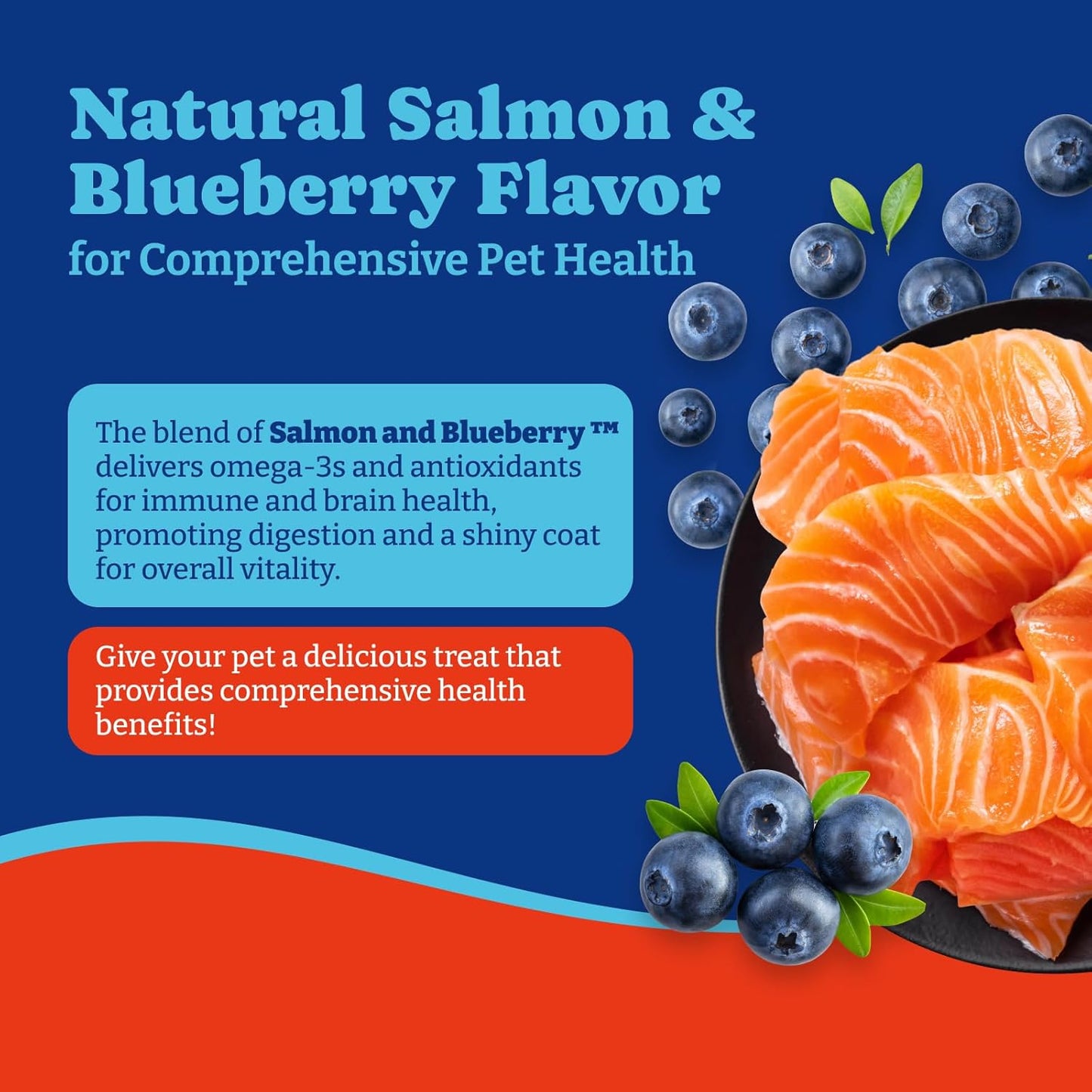 Dog Allergy Relief Chews - Salmon & Blueberry Flavor, 180 Chews