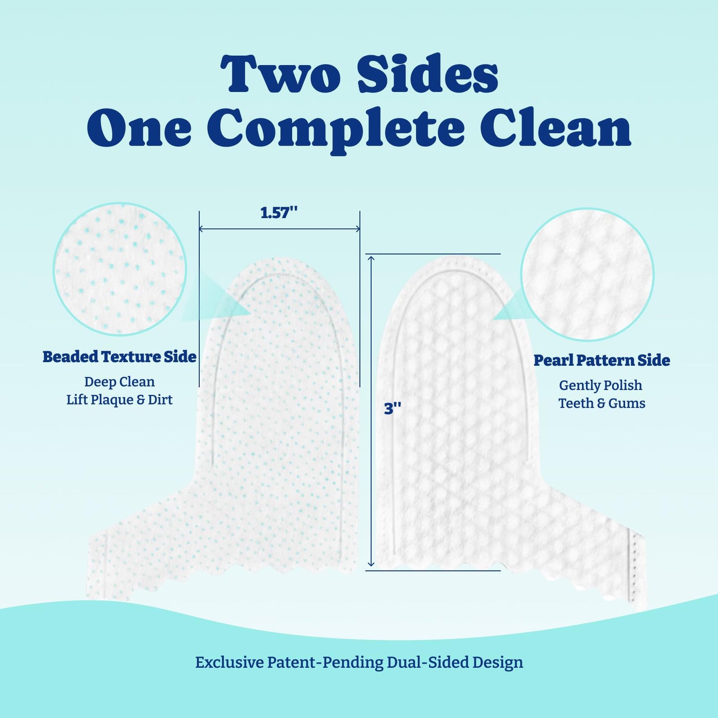 Dog Teeth Cleaning Wipes, Remove Plaque & Tartar, Freshen Breath, 50 PCS, Mint Flavor