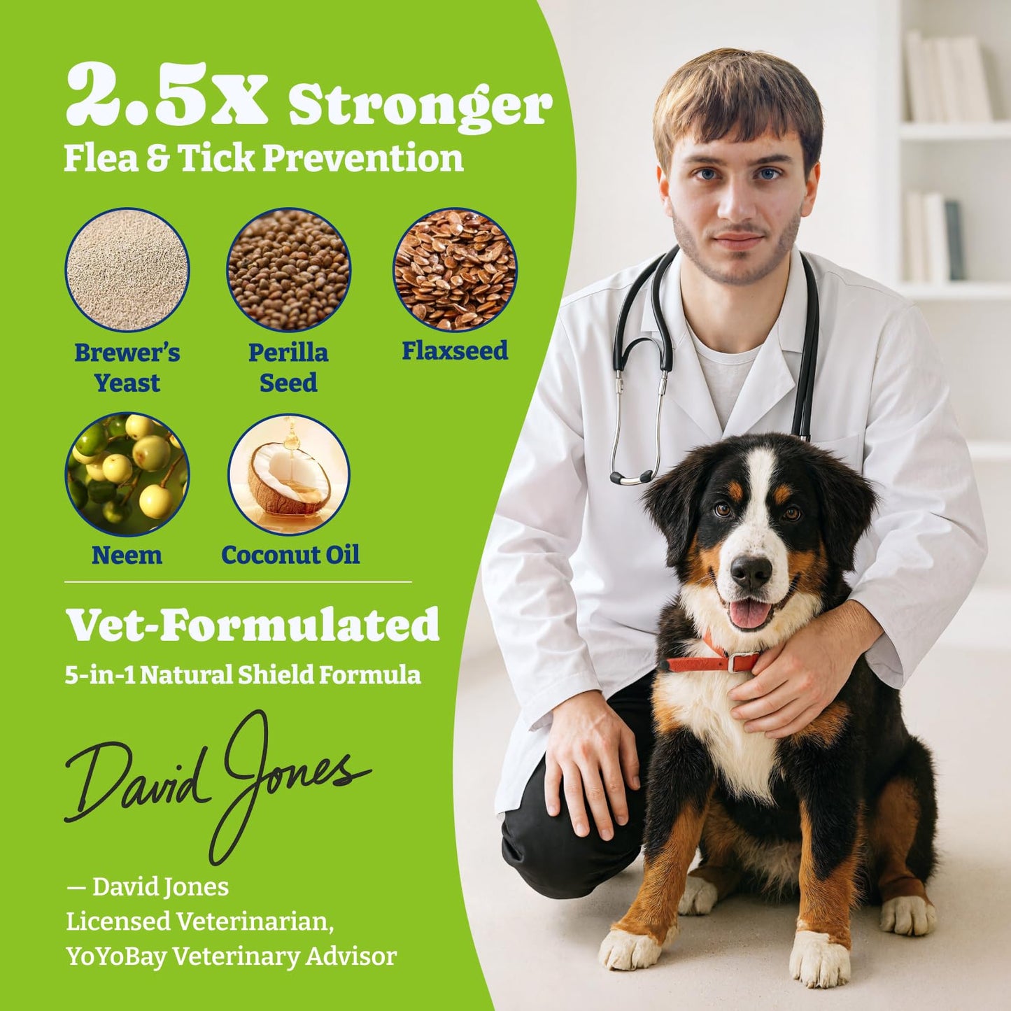 Flea & Tick Prevention for Dogs Chewables- 70 Soft Chews,Beef & Carrot Flavor