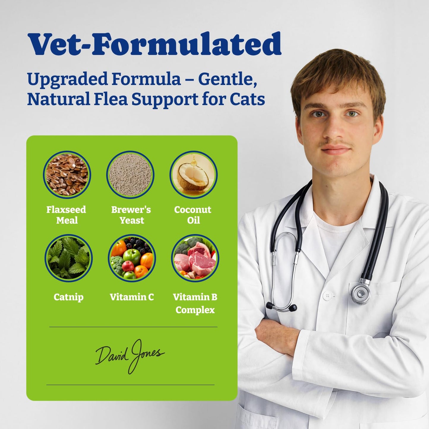 Flea and Tick Prevention for Cats -Salmon & Blueberry Flavor - 200 Soft Chews