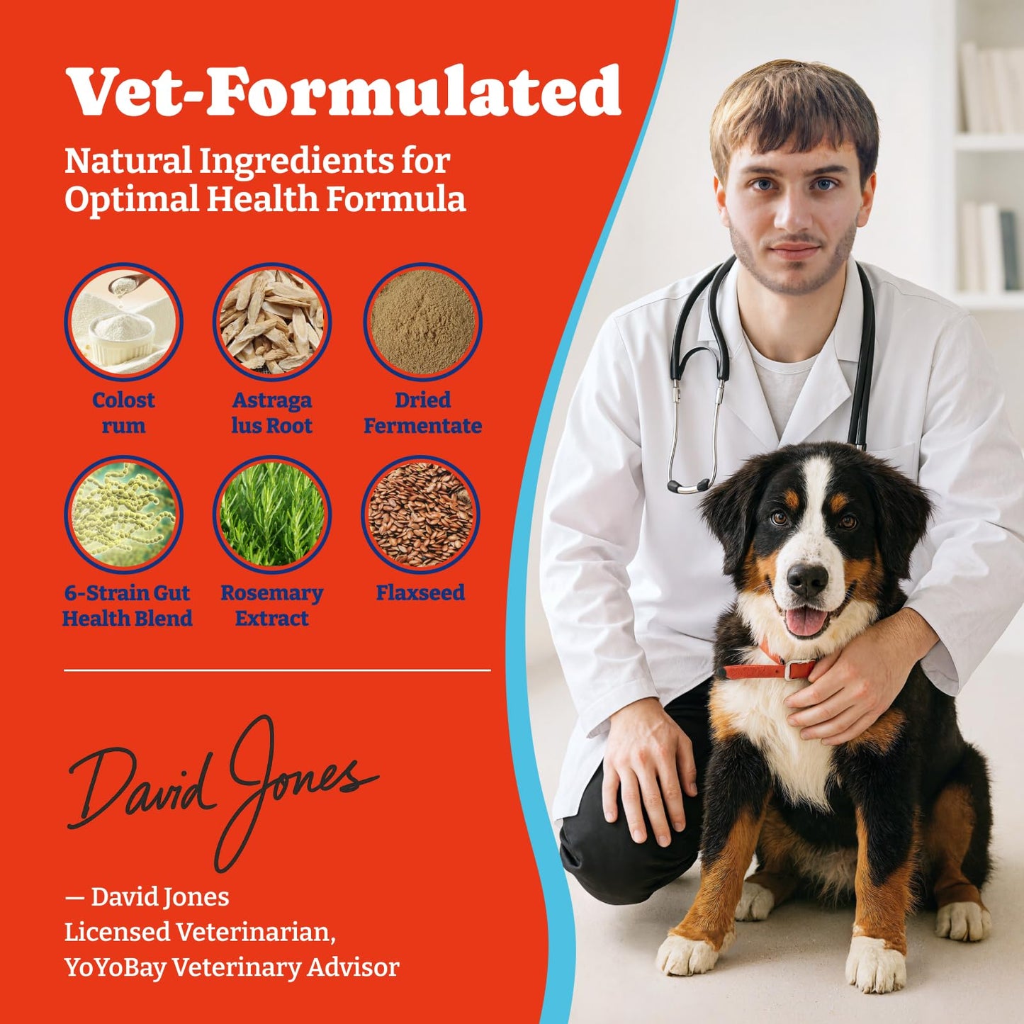 Dog Allergy Relief Chews , Immune Support & Itch Relief with Colostrum– Duck & Pear Flavor -180 Soft Chews