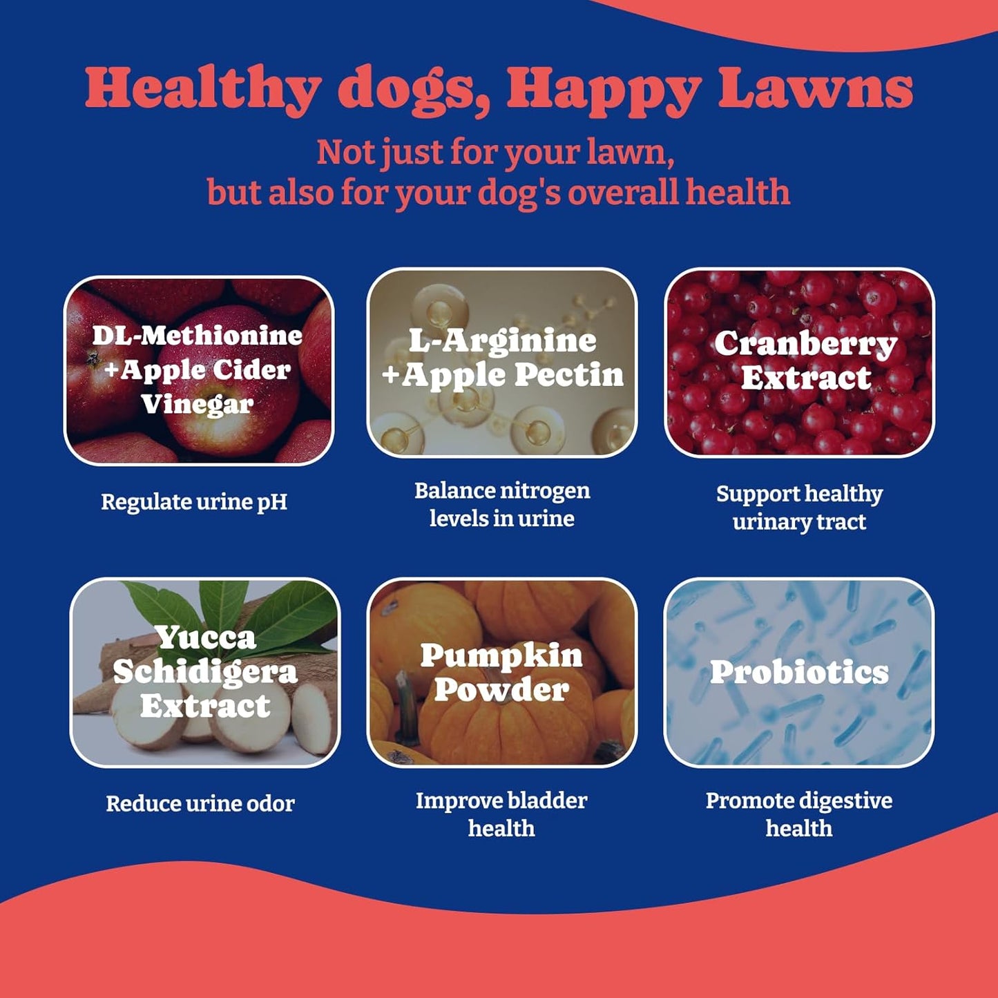 Grass Burn Spot Chews for Dogs - 180 Chews -Duck & Pear Flavor