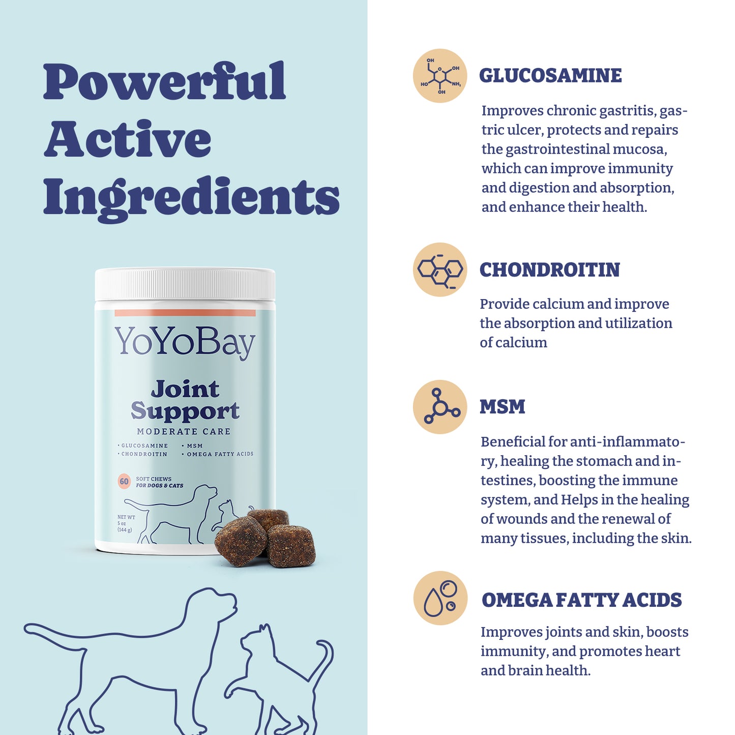 Dog Hip and Joint Supplement, 60 Soft Chews