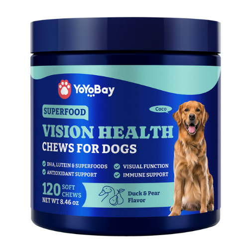 Eye Supplement for Dogs - 120 Soft Chews, Eye Vitamins for Dogs - Duck & Pear Flavor