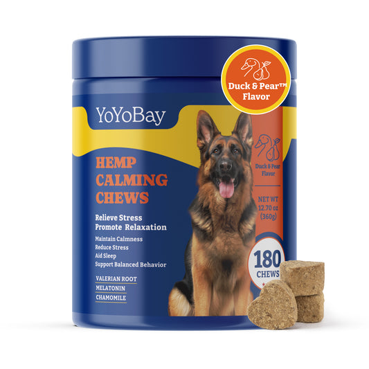 Dog Hemp Calming Chews, 180 Soft Chews, Duck & Pear Flavor