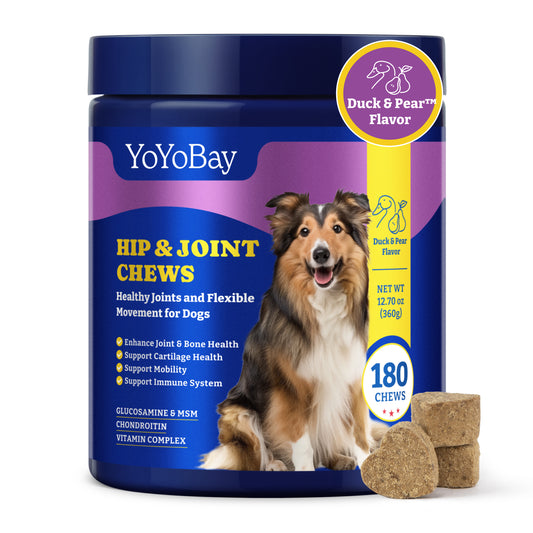 Hip & Joint Supplement for Dogs, 180 Soft Chews, Duck & Pear Flavor