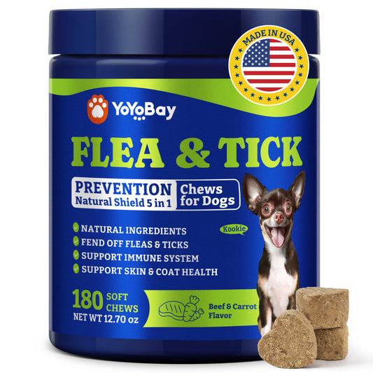 Flea & Tick Prevention for Dogs Chewables, Beef & Carrot Flavor, 180 Soft Chews