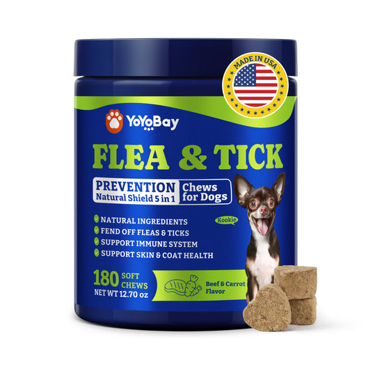 Flea & Tick Prevention for Dogs Chewables, Beef & Carrot Flavor, 180 Soft Chews