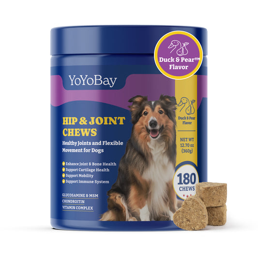 Hip & Joint Supplement for Dogs, 180 Soft Chews, Duck & Pear Flavor