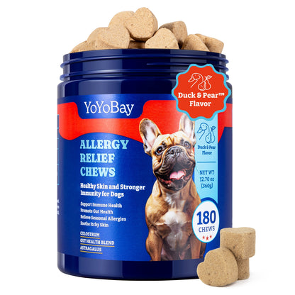 Dog Allergy Relief Chews, 180 Soft Chews, Duck & Pear Flavor