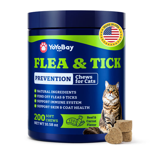 Flea and Tick Prevention for Cats -  Two Flavors ,200 Soft Chews
