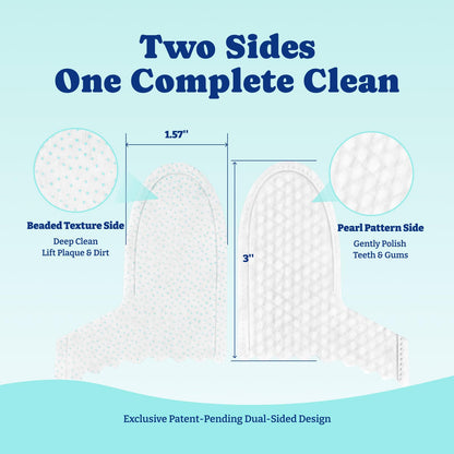 Dog Teeth Cleaning Wipes, Pet Finger Dental Wipes,Remove Plaque & Tartar, Freshen Breath, 50 PCS,Unflavored