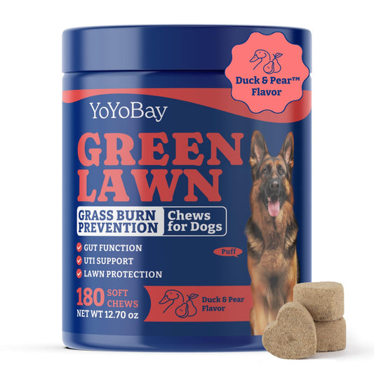 Dog Urine Neutralizer for Lawn - 180 Chews,with DL-Methionine, Duck & Pear Flavor