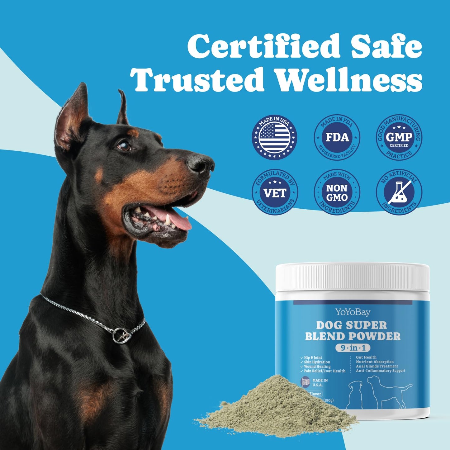 Dog Supplements - Vitamins for Dog, 6.35oz, Fish Flavor
