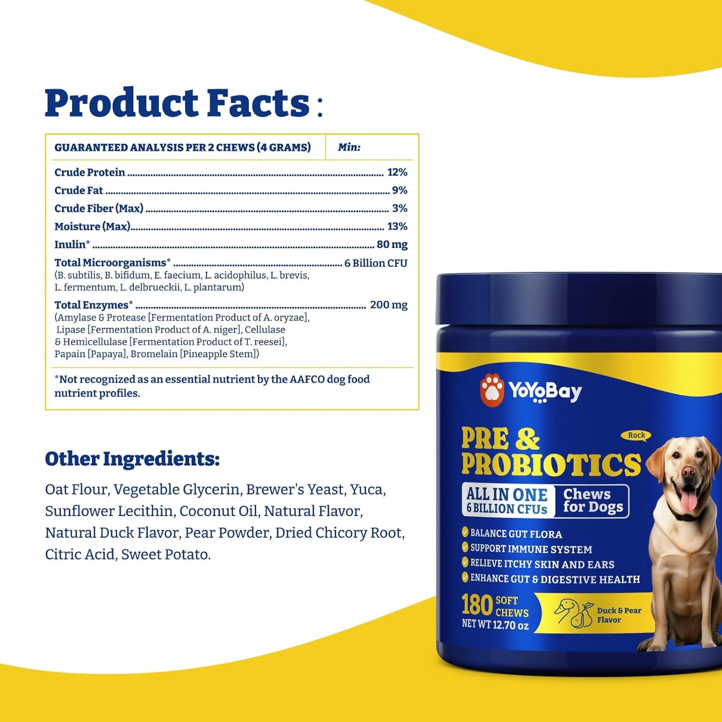 Probiotics for Dogs-Three Flavors -180 Soft Chews