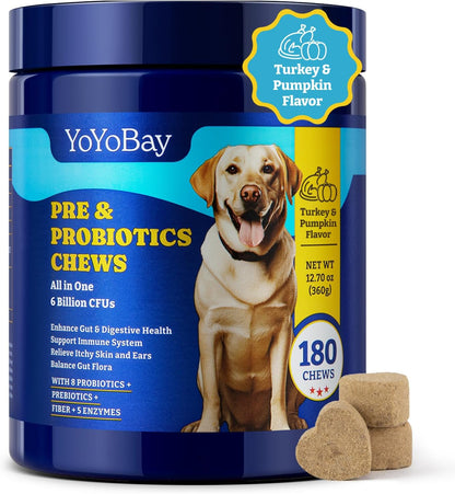 Probiotics for Dogs-Three Flavors -180 Soft Chews