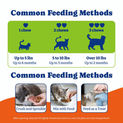 Flea and Tick Prevention for Cats -  Beef & Carroct Flavor ,200 Soft Chews