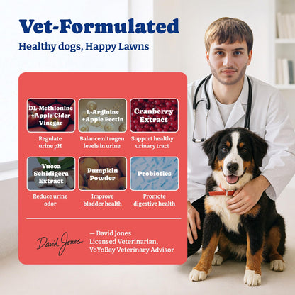 Dog Urine Neutralizer for Lawn - 180 Chews,with DL-Methionine, Duck & Pear Flavor