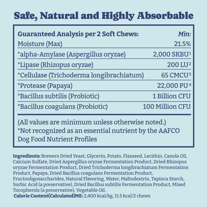 Probiotics for Dogs,  Over 1 Billion CFUs, 60 Soft Chews