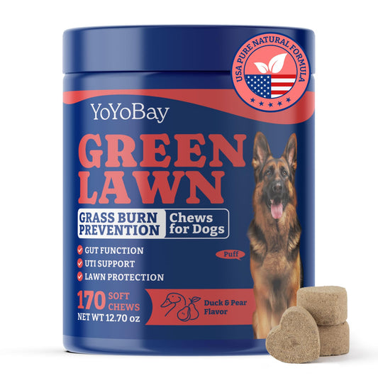 Dog Urine Neutralizer for Lawn - 180 Chews,with DL-Methionine, Duck & Pear Flavor