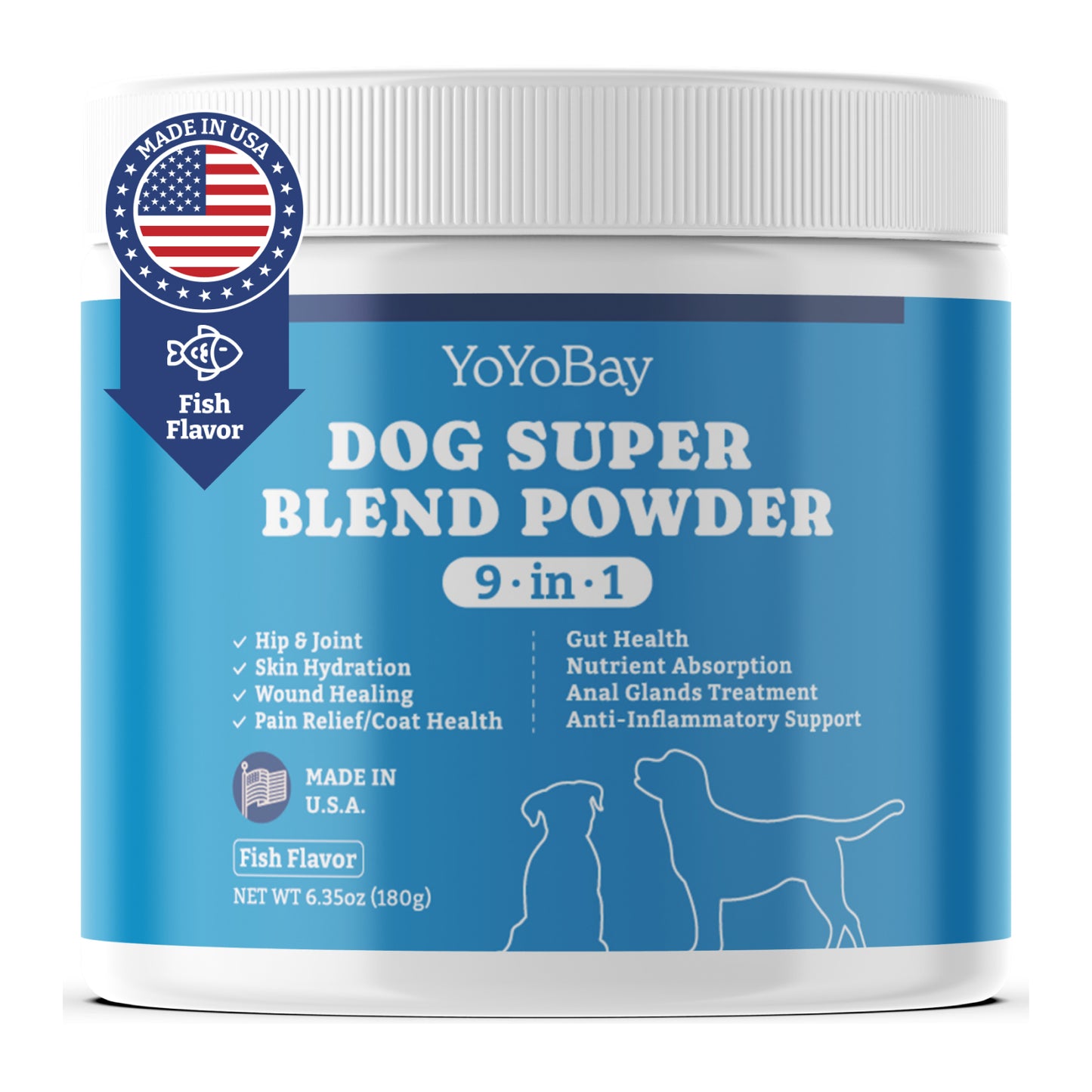 Dog Supplements - Vitamins for Dog, 6.35oz, Fish Flavor