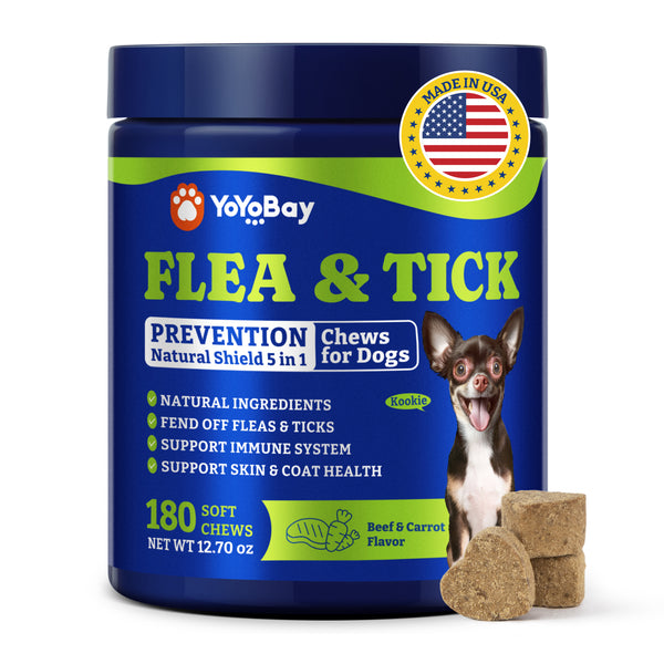 Flea & Tick Prevention for Dogs Chewables, Three Flavors, 180 Soft Chews