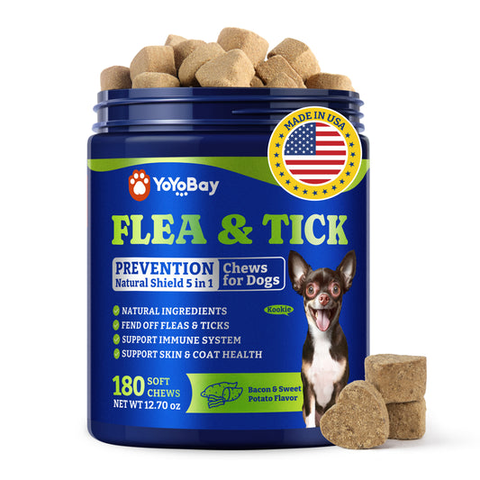 Flea & Tick Prevention for Dogs Chewables,  Bacon & Sweet Potato Flavor, 180 Soft Chews
